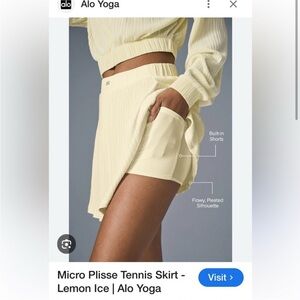 NWT Alo Yoga tennis skirt 💛